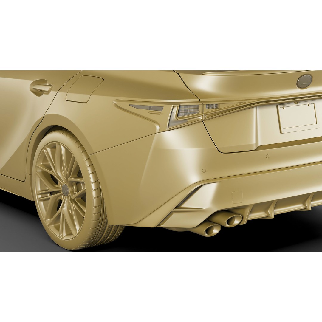 Lexus IS500 F-Sport Performance 2022 3D Model – Detailed Car Asset, FBX, Blender - View 25