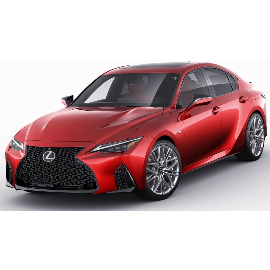 Lexus IS500 F-Sport Performance 2022 3D Model – Detailed Car Asset, FBX, Blender - View 3