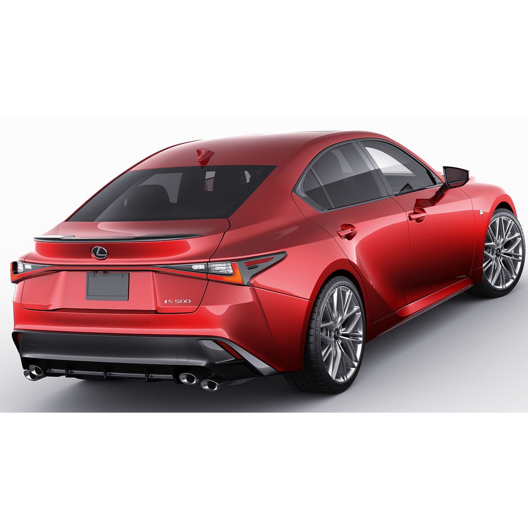 Lexus IS500 F-Sport Performance 2022 3D Model – Detailed Car Asset, FBX, Blender - View 4
