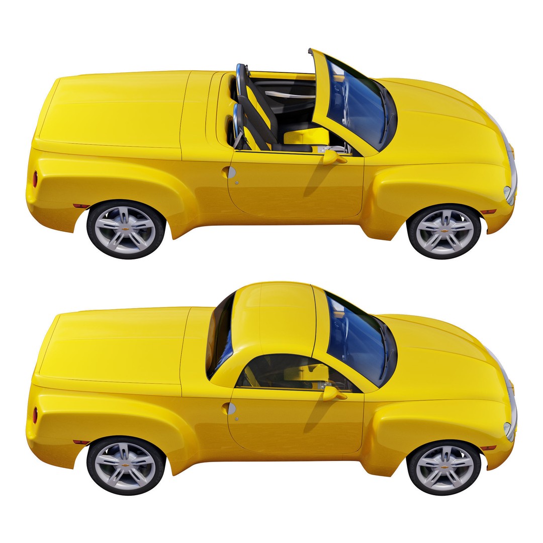 Chevrolet SSR 3D Model – High Poly Game-Ready Vehicle, FBX, OBJ - View 18