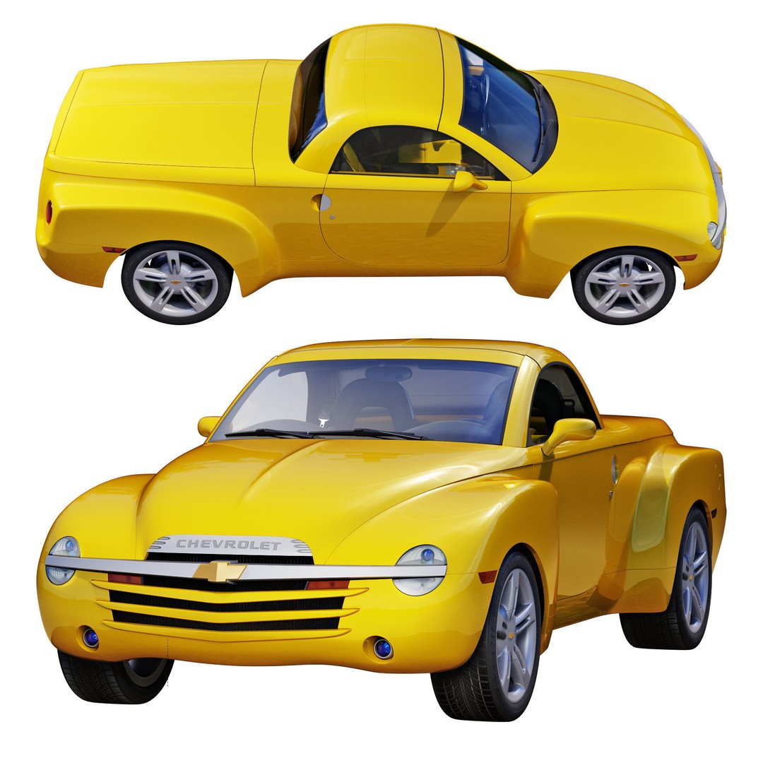 Chevrolet SSR 3D Model – High Poly Game-Ready Vehicle, FBX, OBJ - View 19