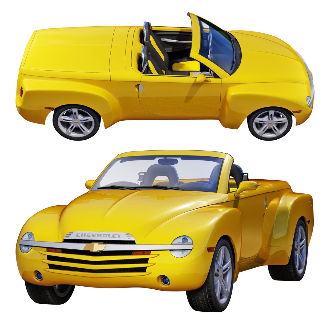 Chevrolet SSR 3D Model – High Poly Game-Ready Vehicle, FBX, OBJ - View 20