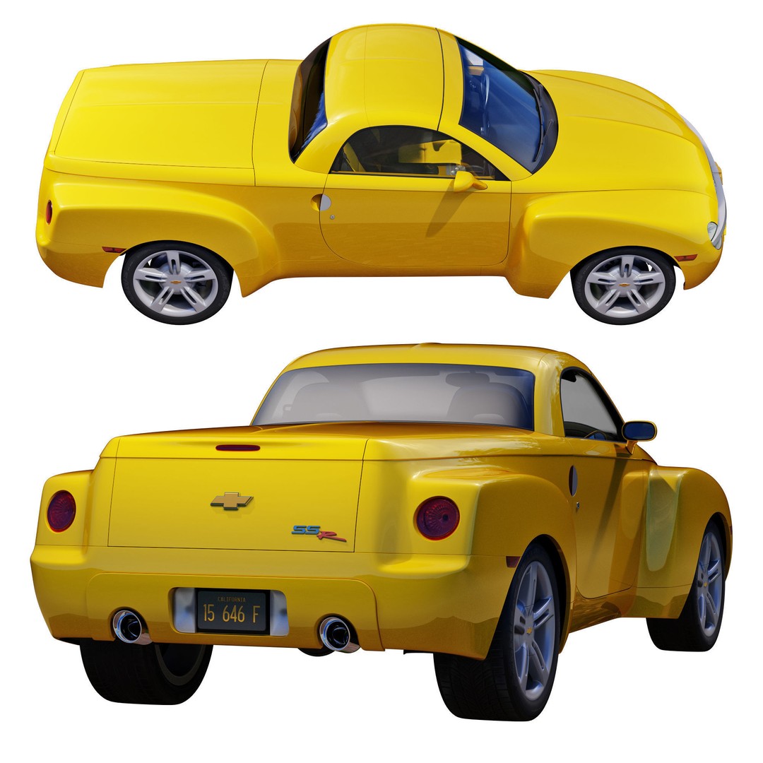 Chevrolet SSR 3D Model – High Poly Game-Ready Vehicle, FBX, OBJ - View 21