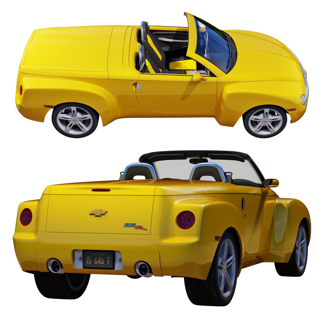 Chevrolet SSR 3D Model – High Poly Game-Ready Vehicle, FBX, OBJ - View 22