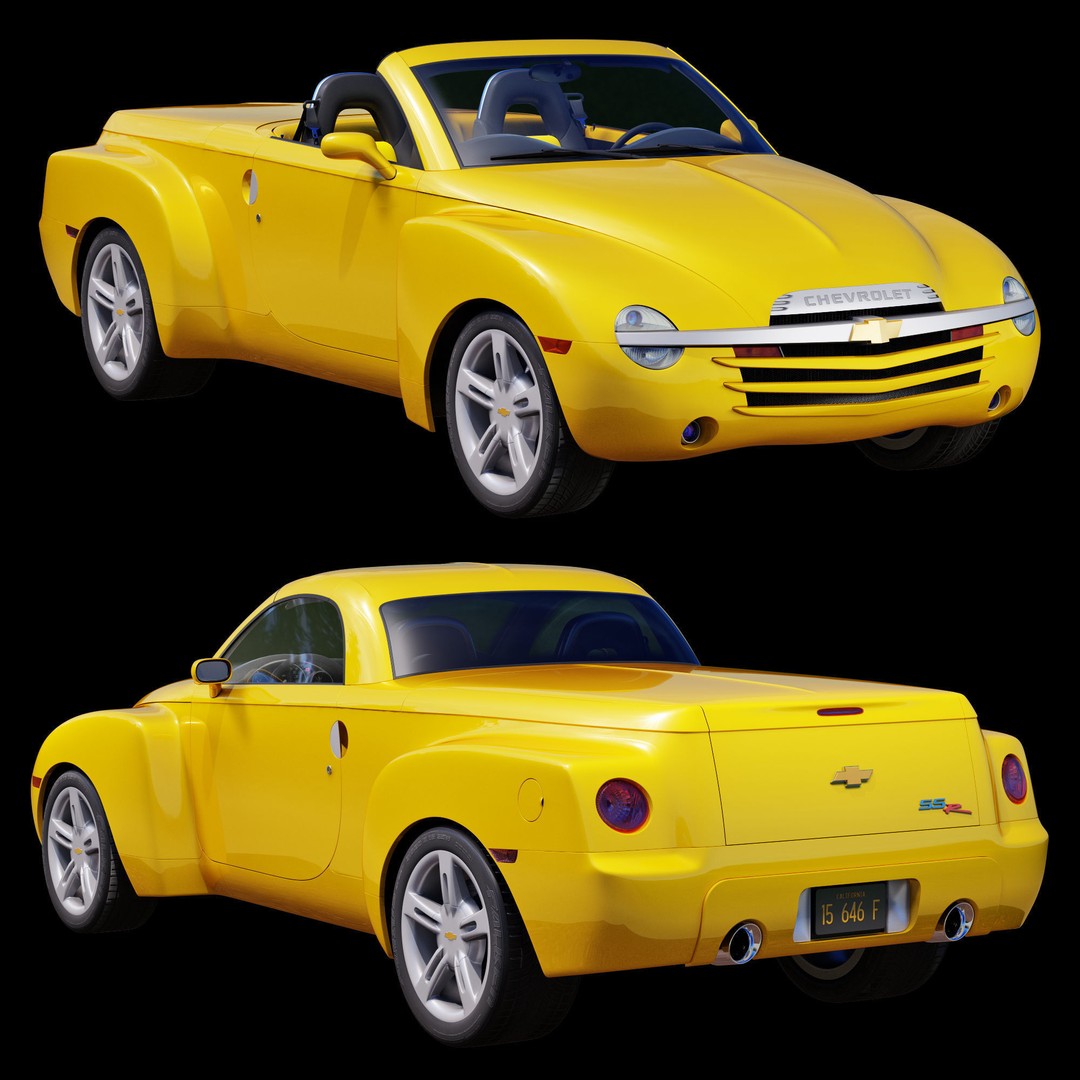Chevrolet SSR 3D Model – High Poly Game-Ready Vehicle, FBX, OBJ - View 29