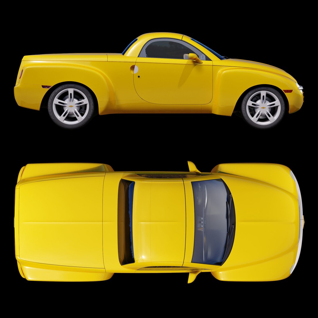 Chevrolet SSR 3D Model – High Poly Game-Ready Vehicle, FBX, OBJ - View 30