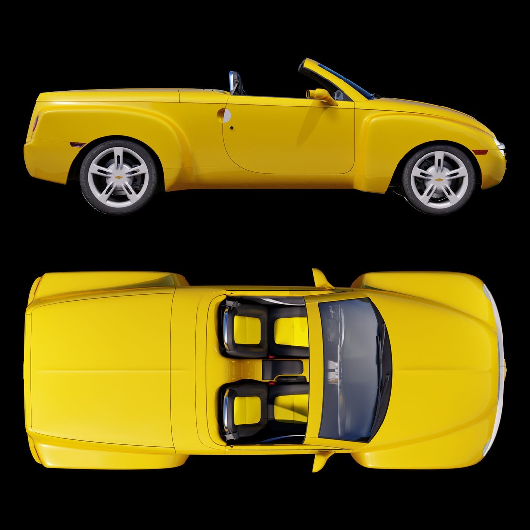 Chevrolet SSR 3D Model – High Poly Game-Ready Vehicle, FBX, OBJ - View 31