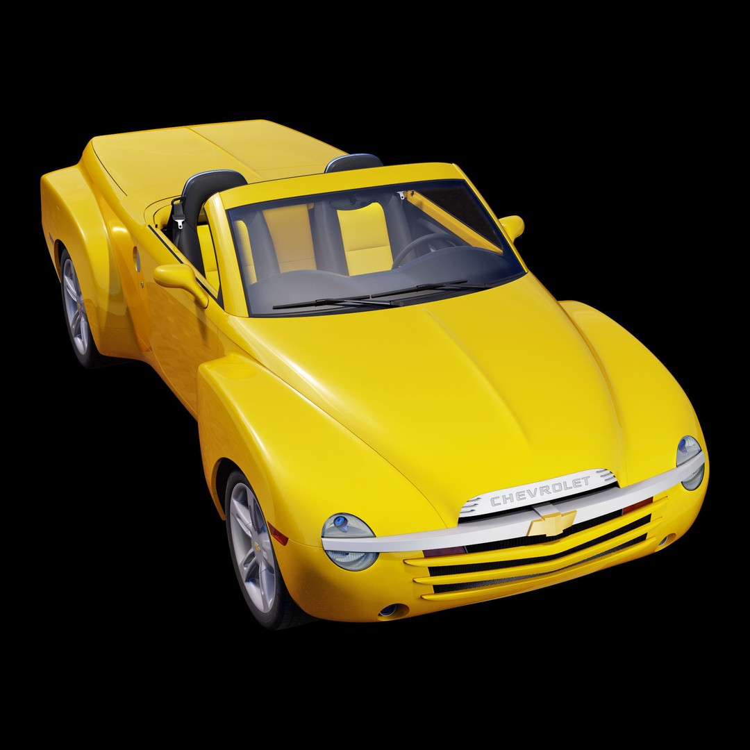 Chevrolet SSR 3D Model – High Poly Game-Ready Vehicle, FBX, OBJ - View 33