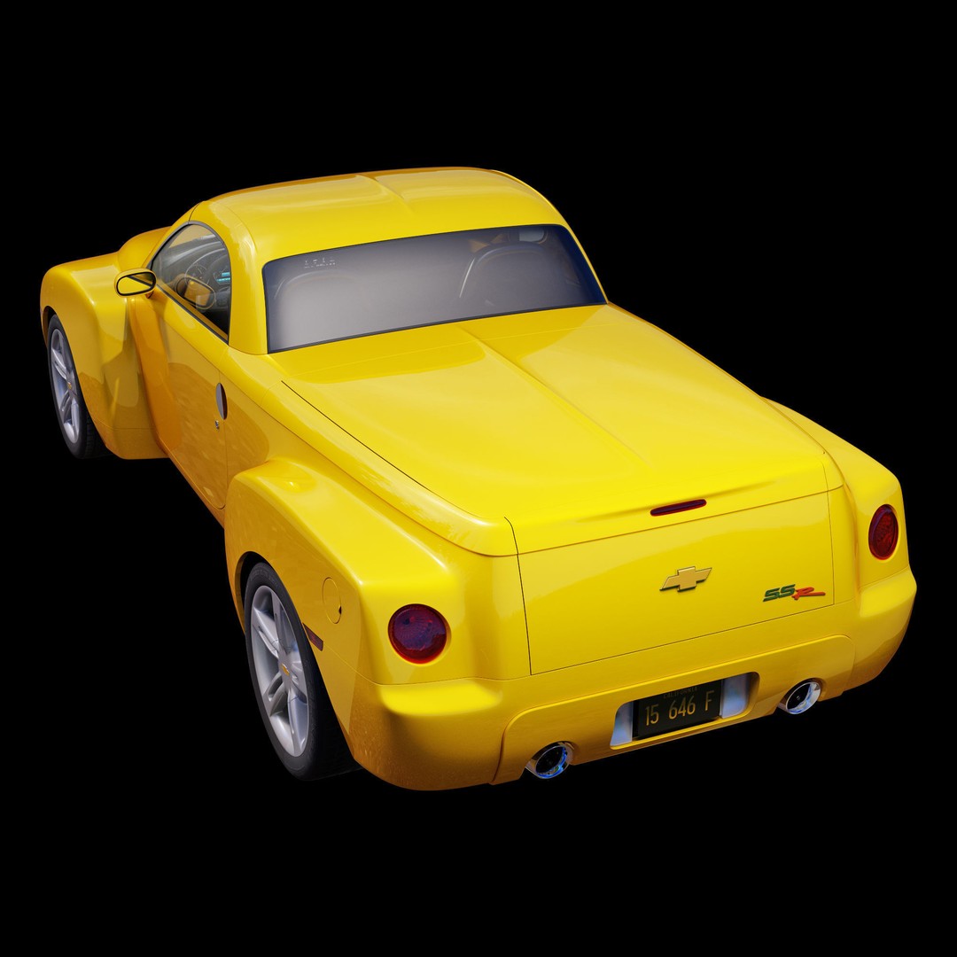 Chevrolet SSR 3D Model – High Poly Game-Ready Vehicle, FBX, OBJ - View 34