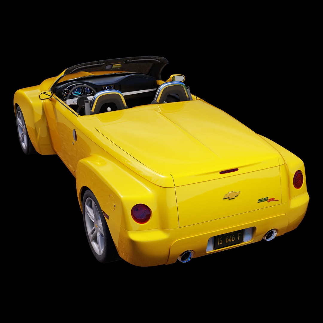 Chevrolet SSR 3D Model – High Poly Game-Ready Vehicle, FBX, OBJ - View 35