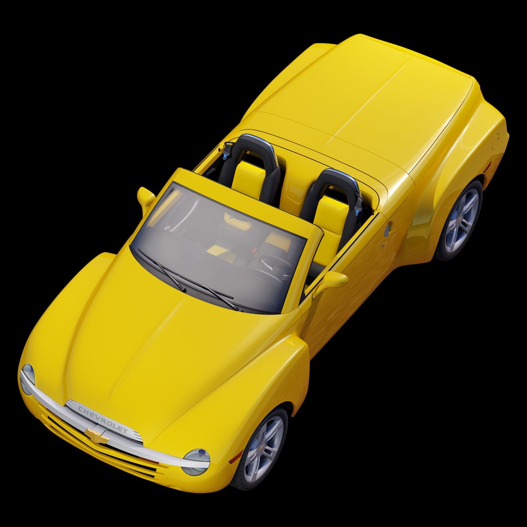 Chevrolet SSR 3D Model – High Poly Game-Ready Vehicle, FBX, OBJ - View 37