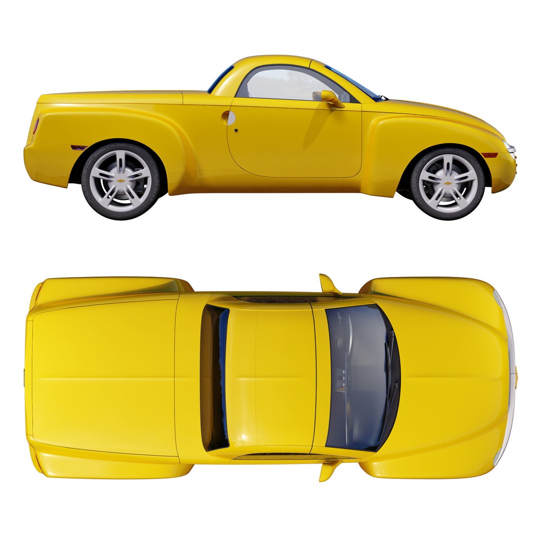 Chevrolet SSR 3D Model – High Poly Game-Ready Vehicle, FBX, OBJ - View 4