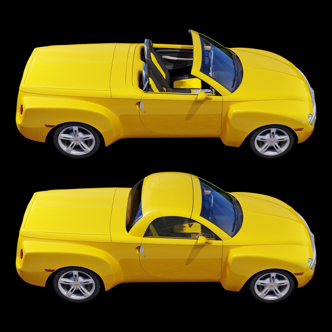 Chevrolet SSR 3D Model – High Poly Game-Ready Vehicle, FBX, OBJ - View 44