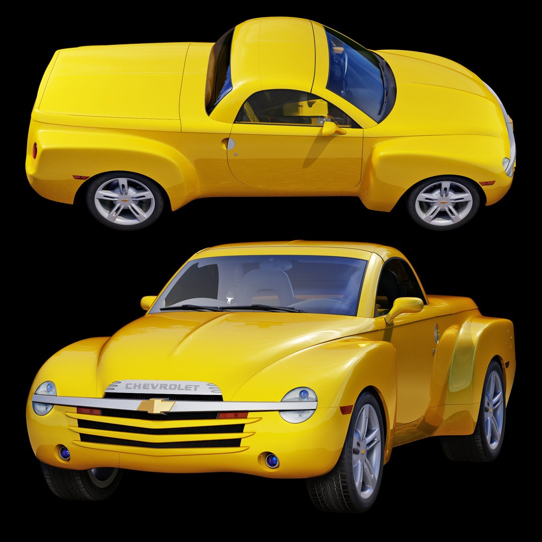 Chevrolet SSR 3D Model – High Poly Game-Ready Vehicle, FBX, OBJ - View 45