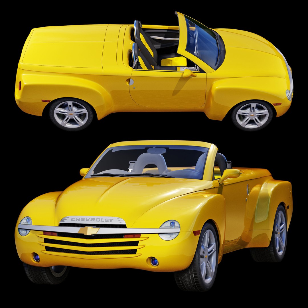 Chevrolet SSR 3D Model – High Poly Game-Ready Vehicle, FBX, OBJ - View 46