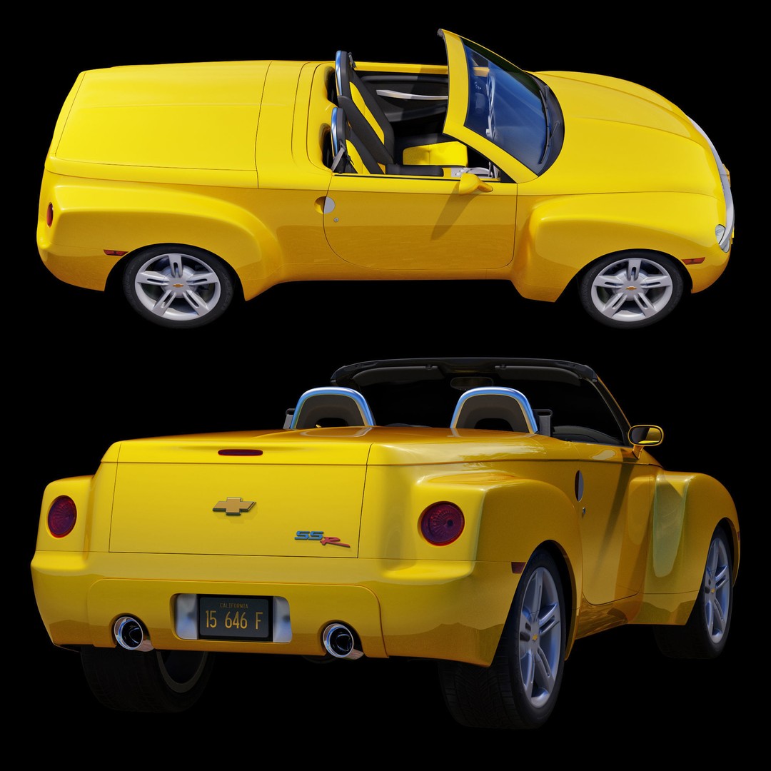 Chevrolet SSR 3D Model – High Poly Game-Ready Vehicle, FBX, OBJ - View 48