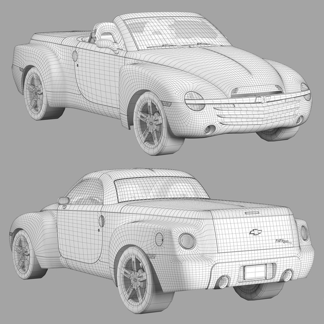 Chevrolet SSR 3D Model – High Poly Game-Ready Vehicle, FBX, OBJ - View 52