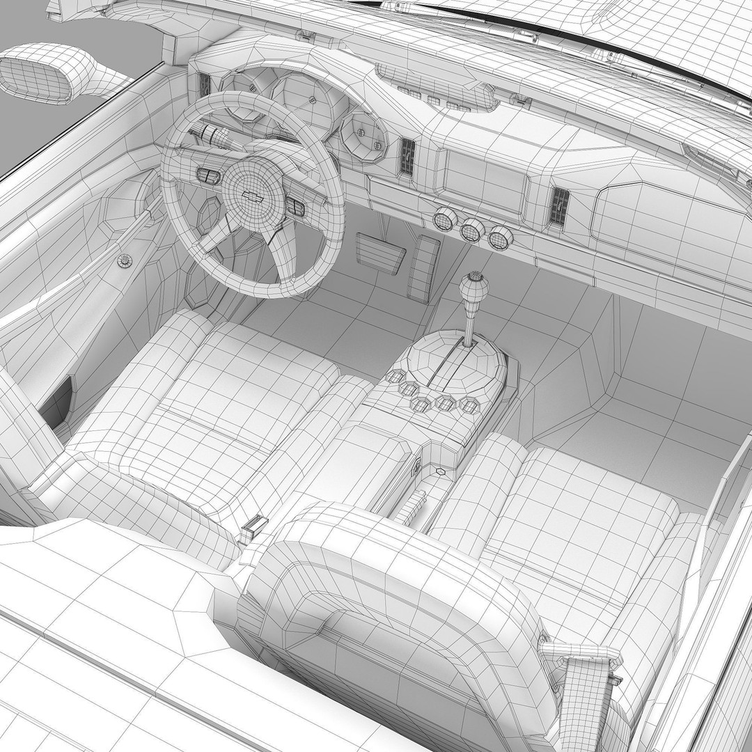 Chevrolet SSR 3D Model – High Poly Game-Ready Vehicle, FBX, OBJ - View 53