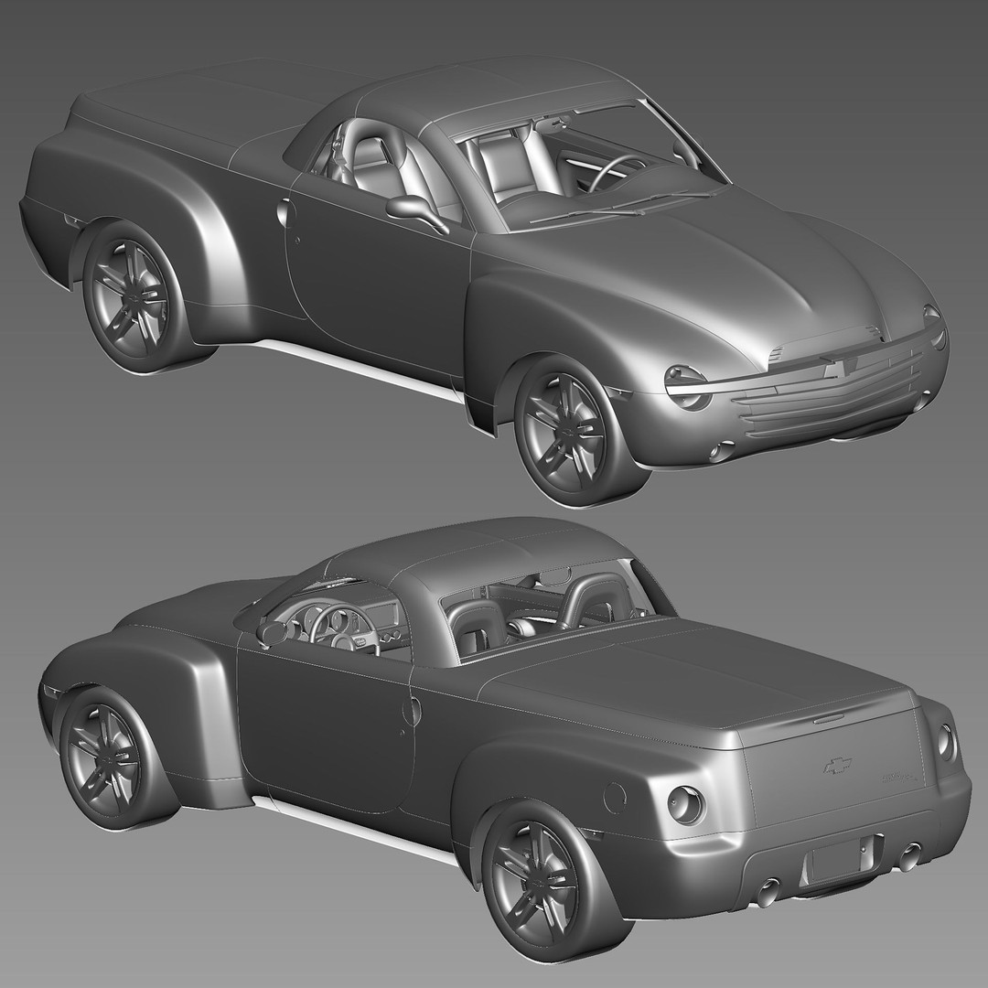 Chevrolet SSR 3D Model – High Poly Game-Ready Vehicle, FBX, OBJ - View 56