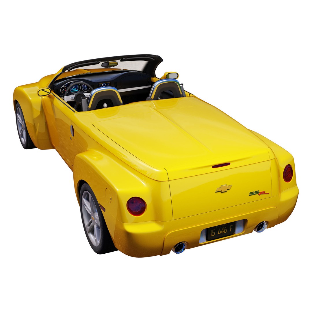 Chevrolet SSR 3D Model – High Poly Game-Ready Vehicle, FBX, OBJ - View 9