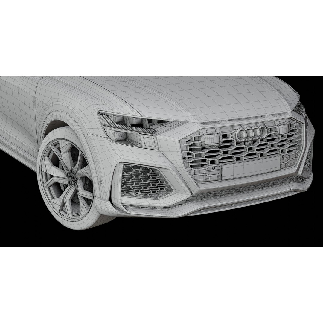 Audi RS Q8 3D Model – High Poly Vehicle, PBR Textures, Blender