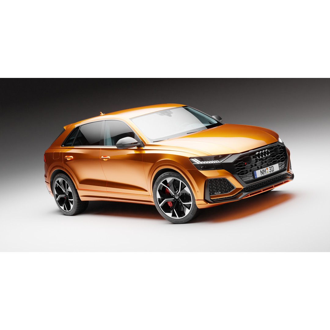 Audi RS Q8 3D Model – High Poly Vehicle, PBR Textures, Blender - View 3