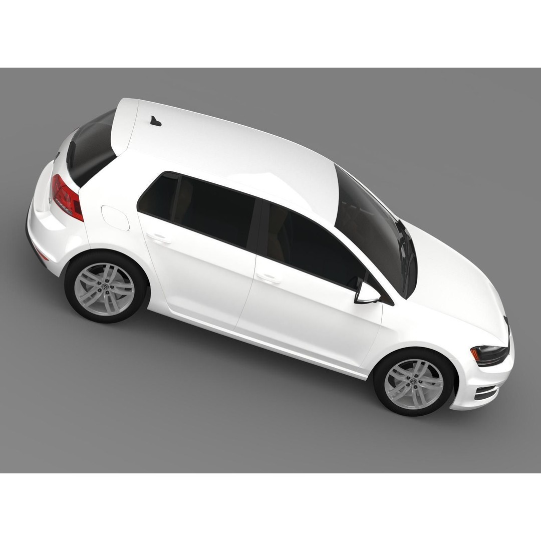 Volkswagen Golf TSI 5D 2015 3D Model – High Poly Car Asset, FBX - View 10