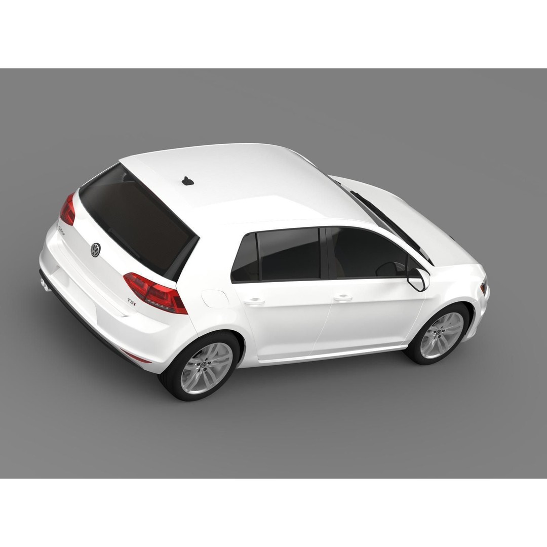 Volkswagen Golf TSI 5D 2015 3D Model – High Poly Car Asset, FBX - View 12