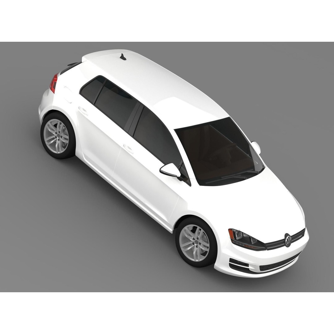 Volkswagen Golf TSI 5D 2015 3D Model – High Poly Car Asset, FBX - View 13