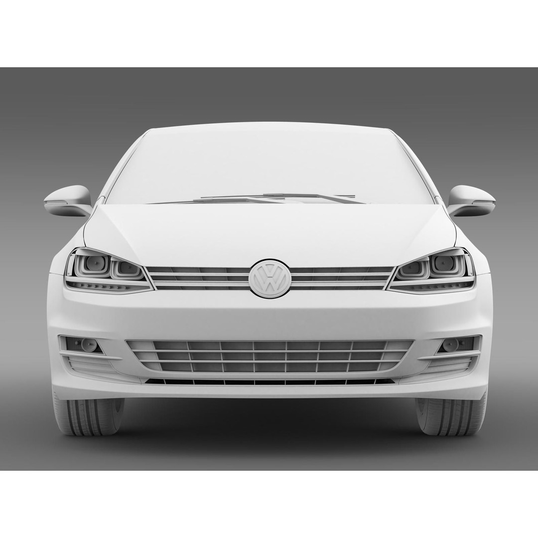 Volkswagen Golf TSI 5D 2015 3D Model – High Poly Car Asset, FBX - View 15