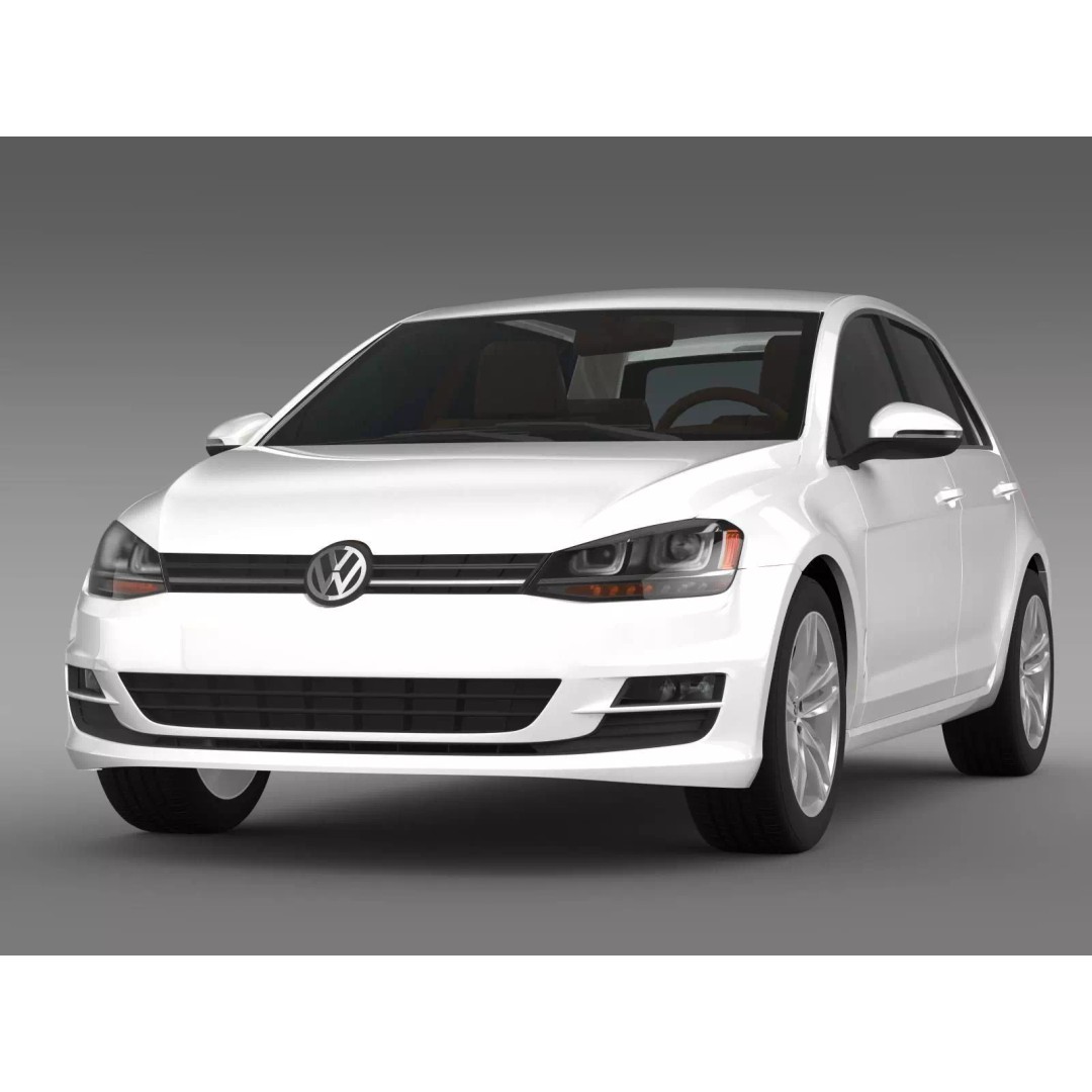 Volkswagen Golf TSI 5D 2015 3D Model – High Poly Car Asset, FBX - View 2