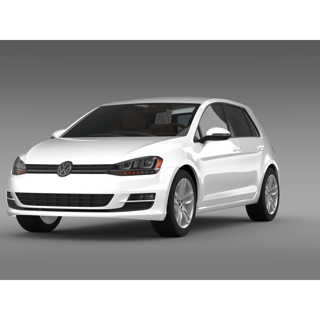 Volkswagen Golf TSI 5D 2015 3D Model – High Poly Car Asset, FBX - View 5