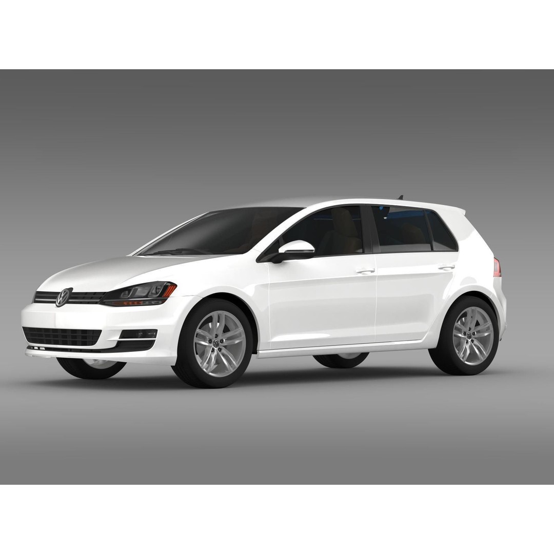 Volkswagen Golf TSI 5D 2015 3D Model – High Poly Car Asset, FBX - View 6