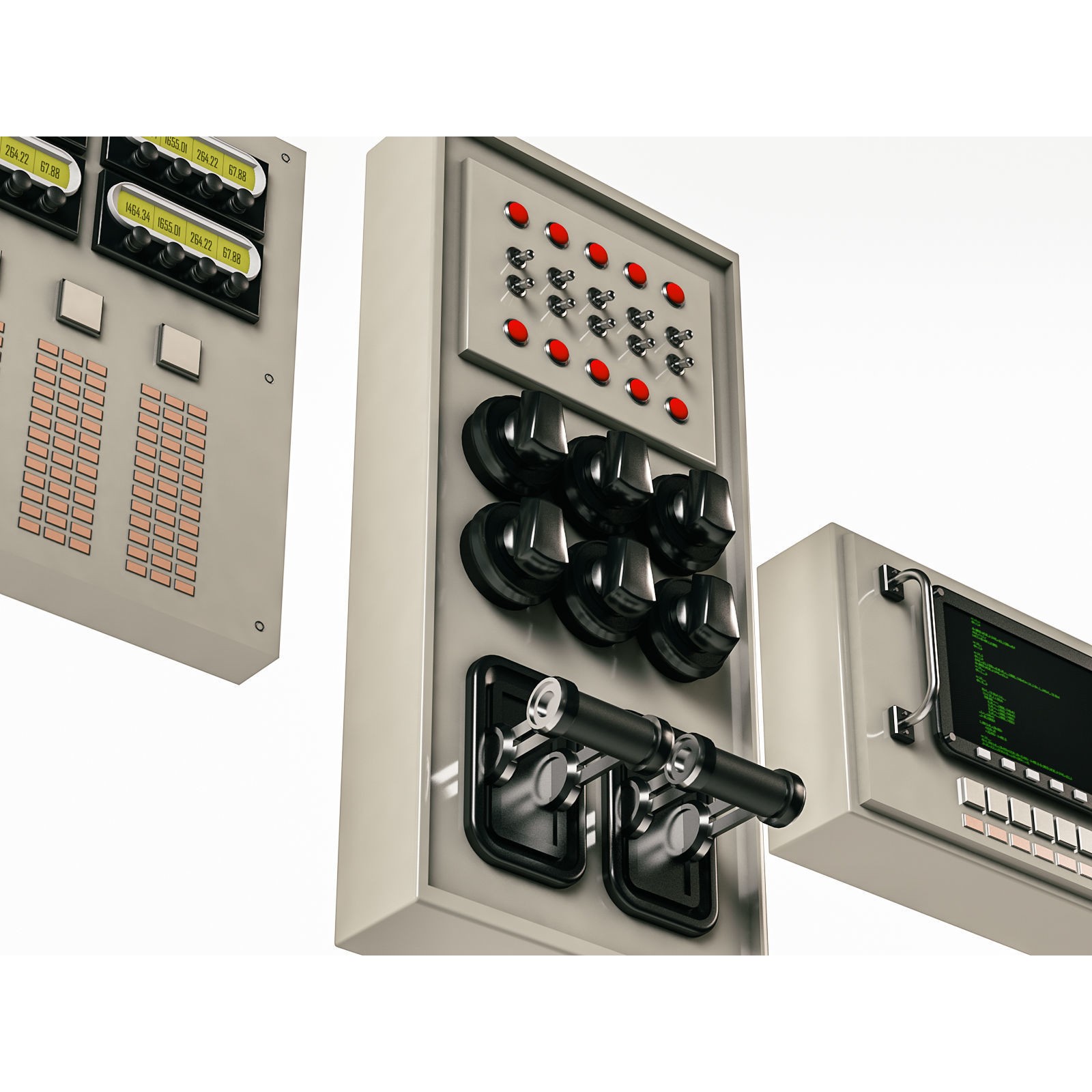 Control Panel Bundle - Game-Ready 3D Model - View 4