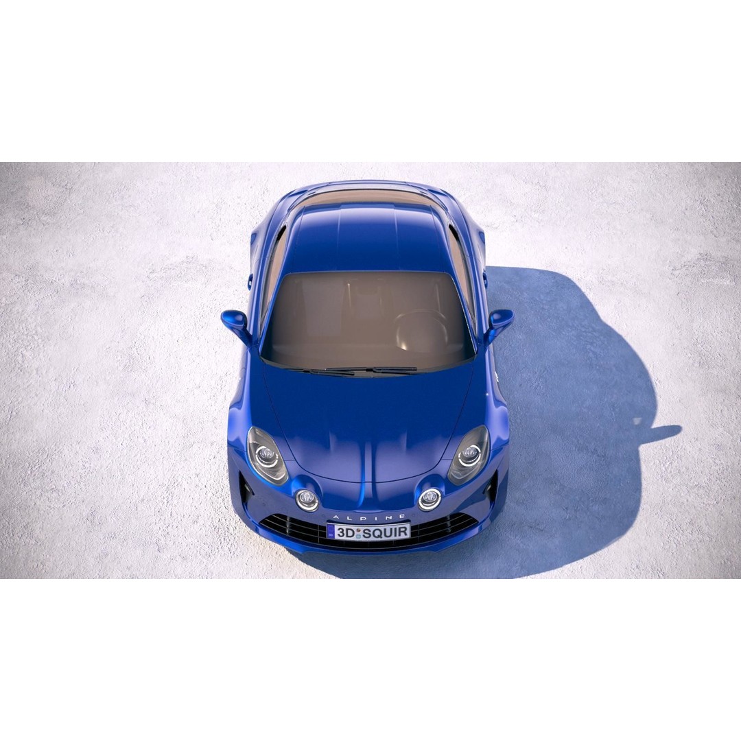Alpine A110 3D Model – High Poly Sport Coupe, FBX, OBJ - View 10
