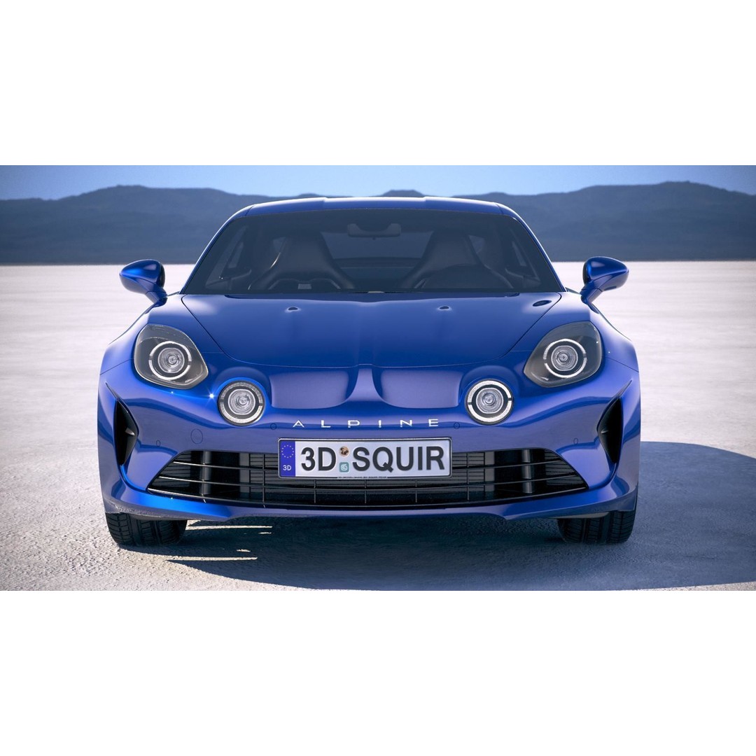 Alpine A110 3D Model – High Poly Sport Coupe, FBX, OBJ - View 11