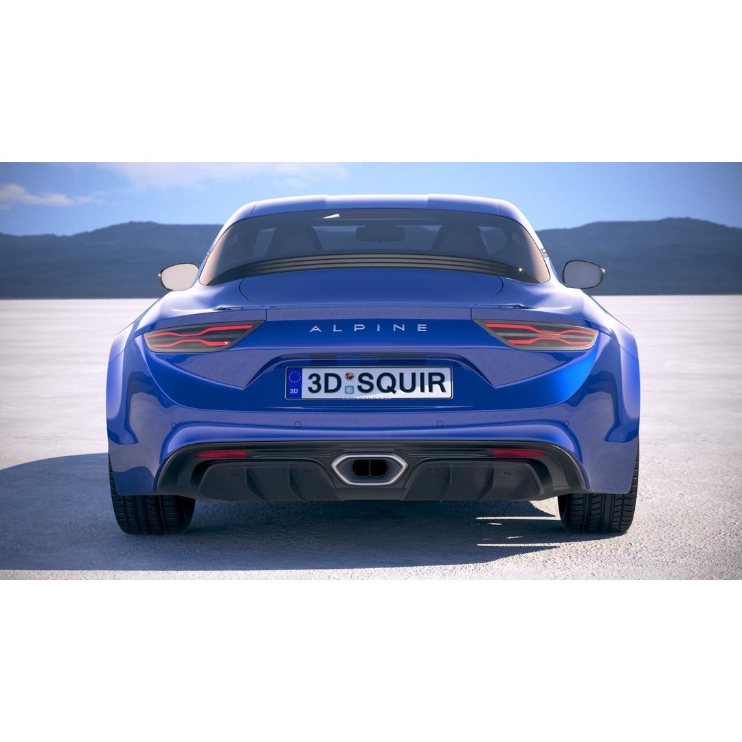 Alpine A110 3D Model – High Poly Sport Coupe, FBX, OBJ - View 12