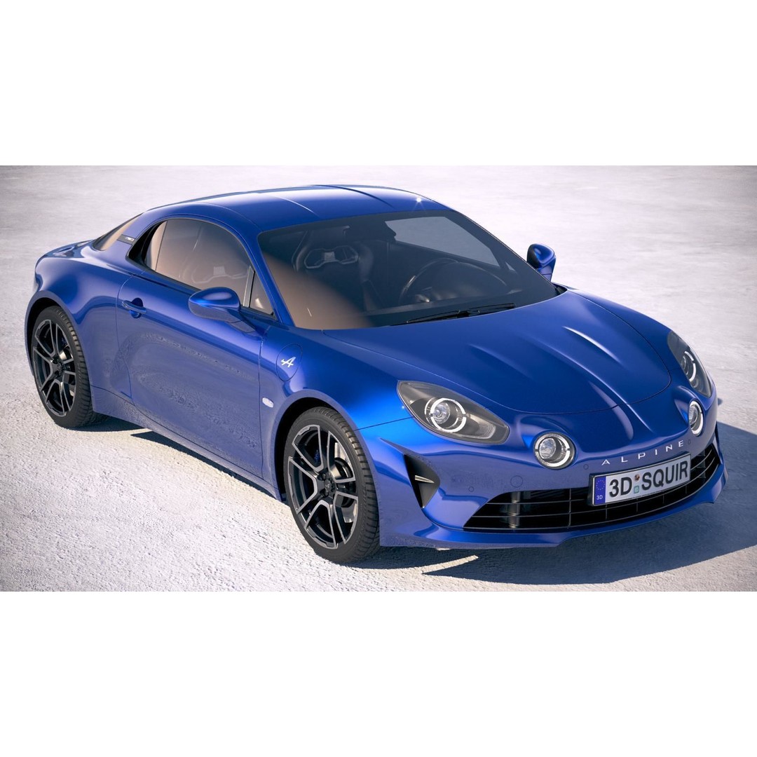 Alpine A110 3D Model – High Poly Sport Coupe, FBX, OBJ - View 13