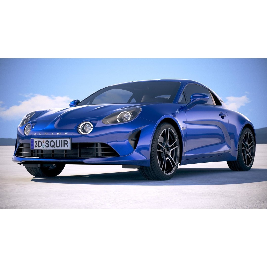 Alpine A110 3D Model – High Poly Sport Coupe, FBX, OBJ - View 14