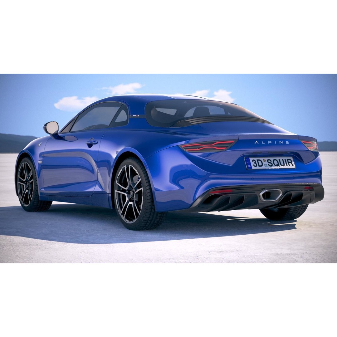 Alpine A110 3D Model – High Poly Sport Coupe, FBX, OBJ - View 15