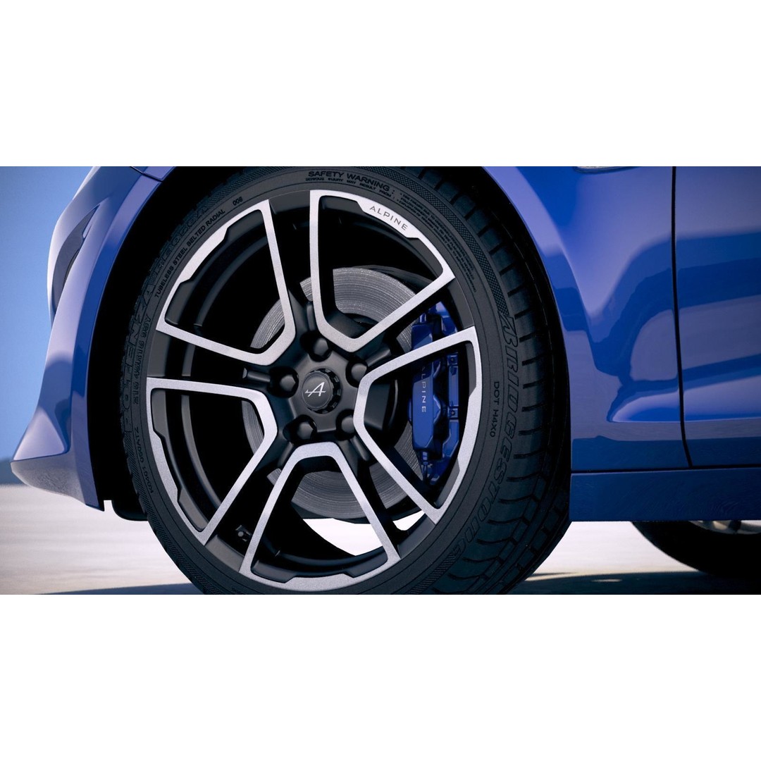 Alpine A110 3D Model – High Poly Sport Coupe, FBX, OBJ - View 16