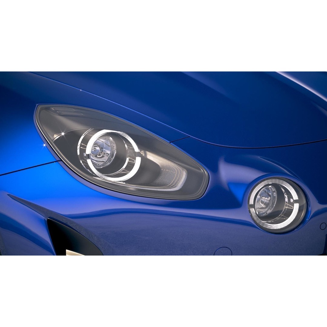 Alpine A110 3D Model – High Poly Sport Coupe, FBX, OBJ - View 17