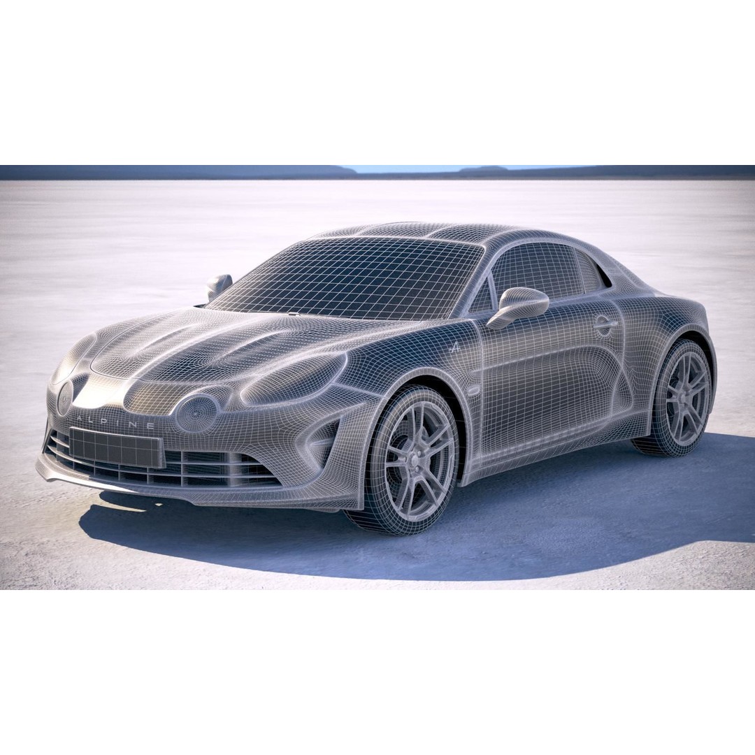 Alpine A110 3D Model – High Poly Sport Coupe, FBX, OBJ - View 19