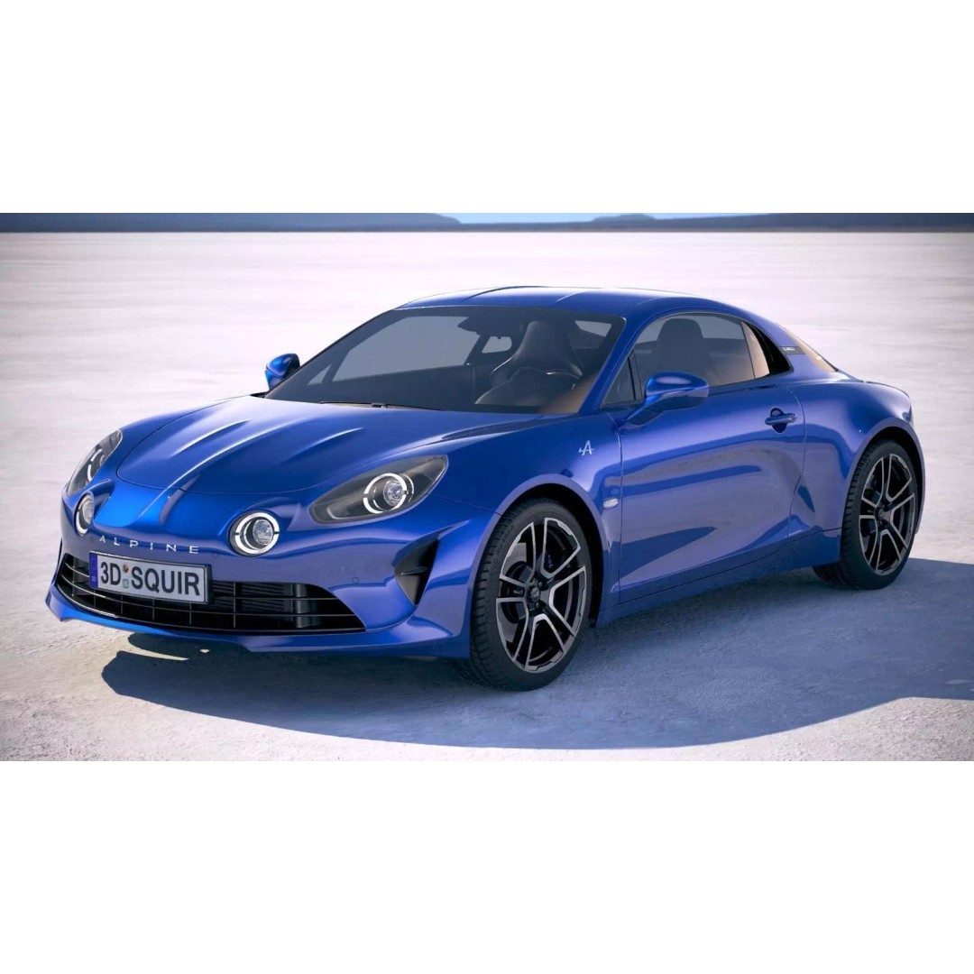 Alpine A110 3D Model – High Poly Sport Coupe, FBX, OBJ - View 2