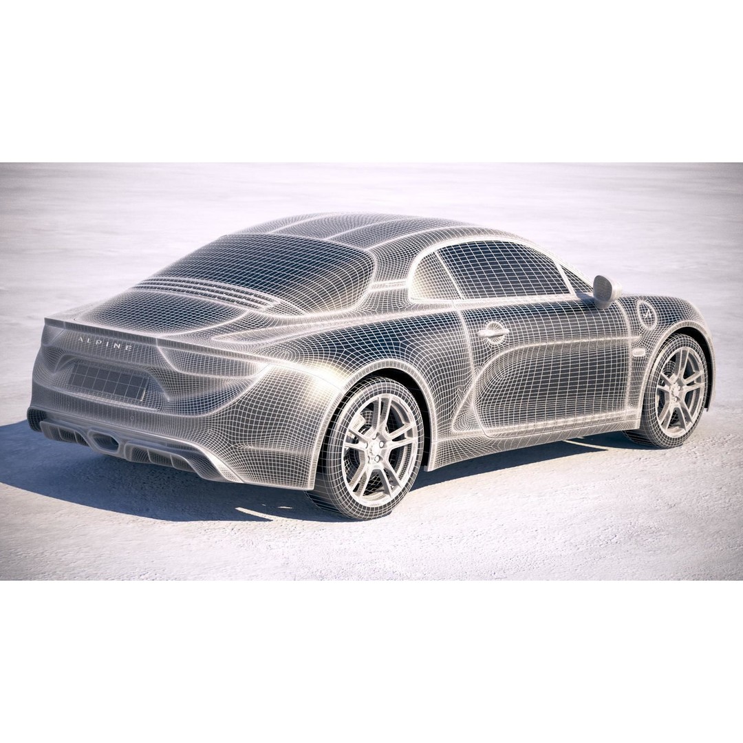 Alpine A110 3D Model – High Poly Sport Coupe, FBX, OBJ - View 20