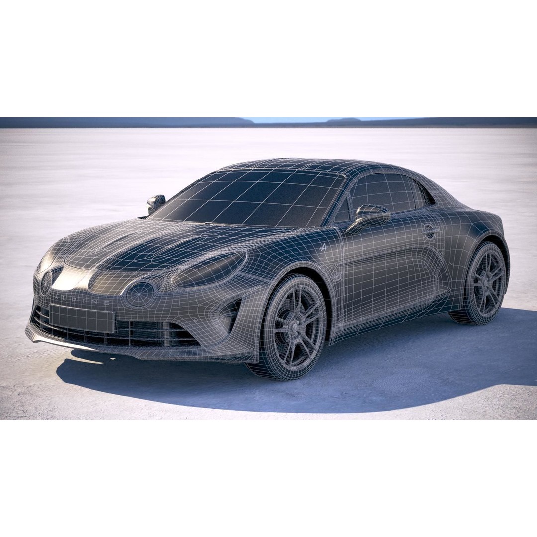 Alpine A110 3D Model – High Poly Sport Coupe, FBX, OBJ - View 21