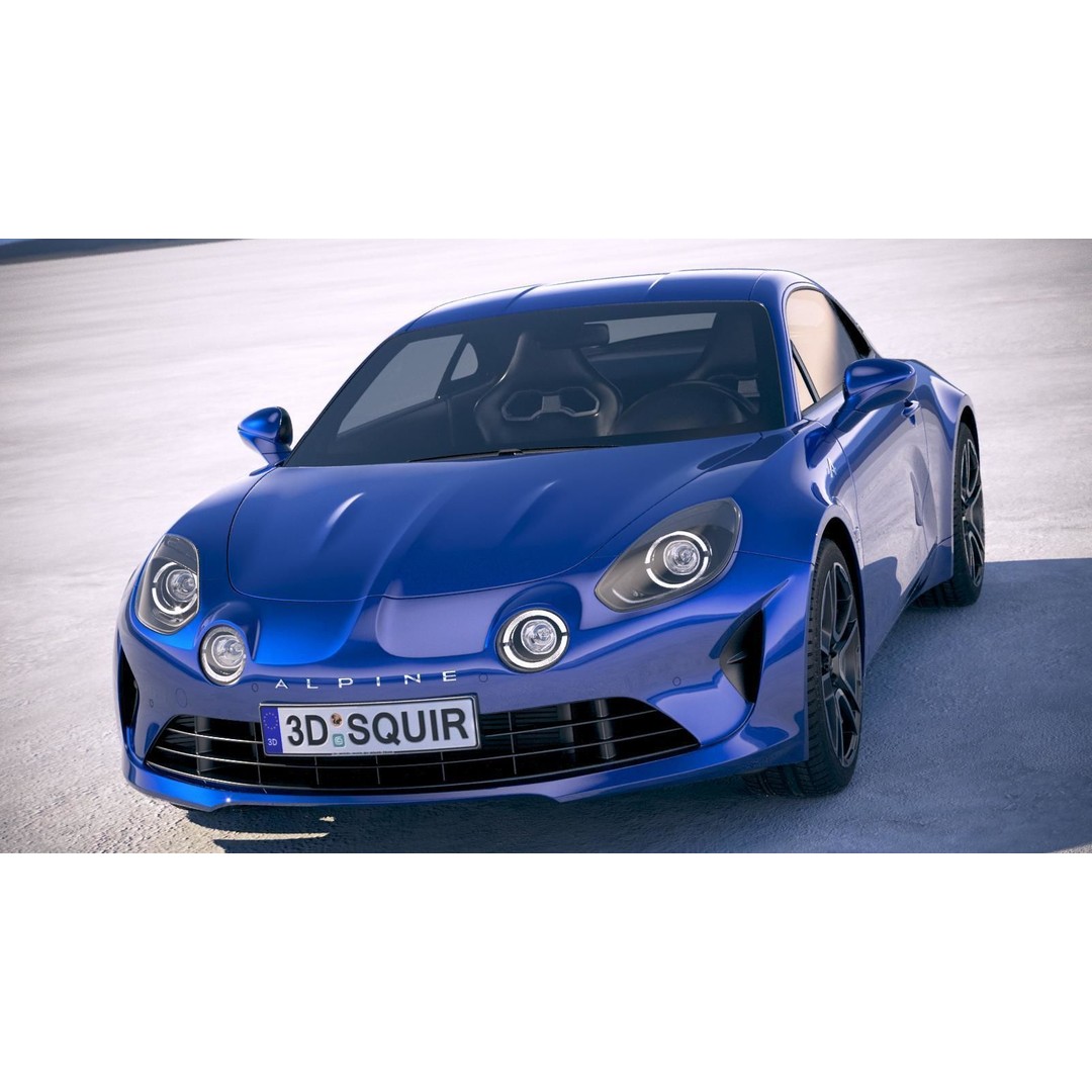 Alpine A110 3D Model – High Poly Sport Coupe, FBX, OBJ - View 3
