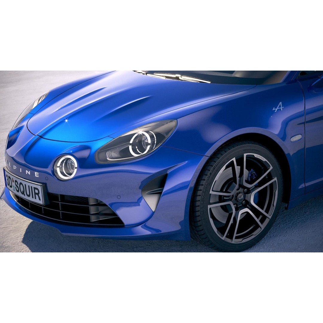 Alpine A110 3D Model – High Poly Sport Coupe, FBX, OBJ - View 4