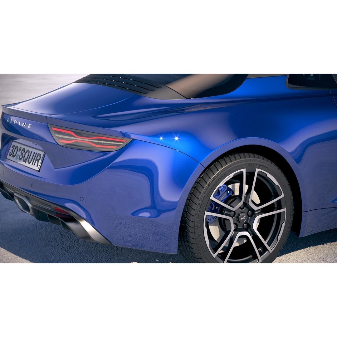 Alpine A110 3D Model – High Poly Sport Coupe, FBX, OBJ - View 5