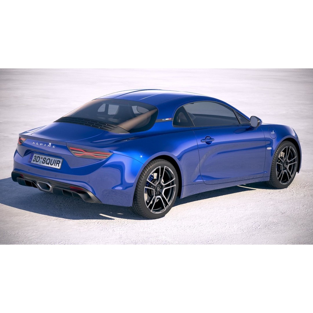 Alpine A110 3D Model – High Poly Sport Coupe, FBX, OBJ - View 6